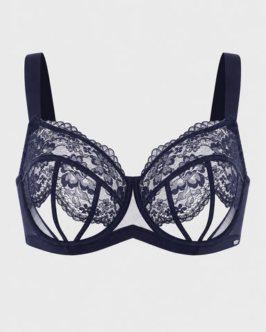 Blossom Corset Lace Unlined Minimizer Bra