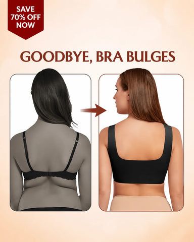 Seamless Wire-Free Push-Up Bra with Full Coverage Support
