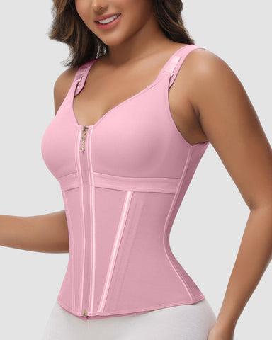 Double Layer Tummy Control Shaper with Bra