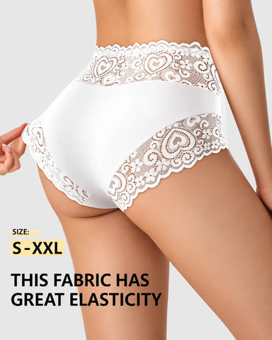 5-Pack Mid Waisted Soft Lace Full Coverage Briefs