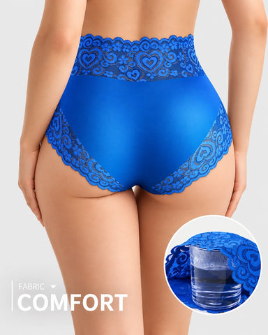 5-Pack Mid Waisted Soft Lace Full Coverage Briefs