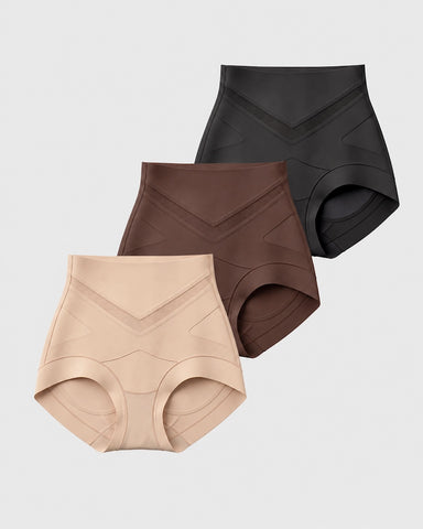 3-Pack V-Shaped Tummy-Control Sculpting Briefs