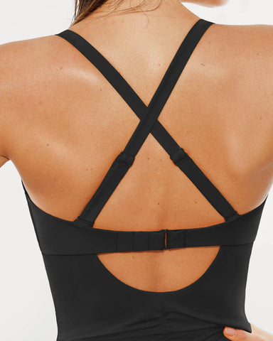 Popilush® Mesh Inset Tie-Side Sculpting One-Piece Swimsuit