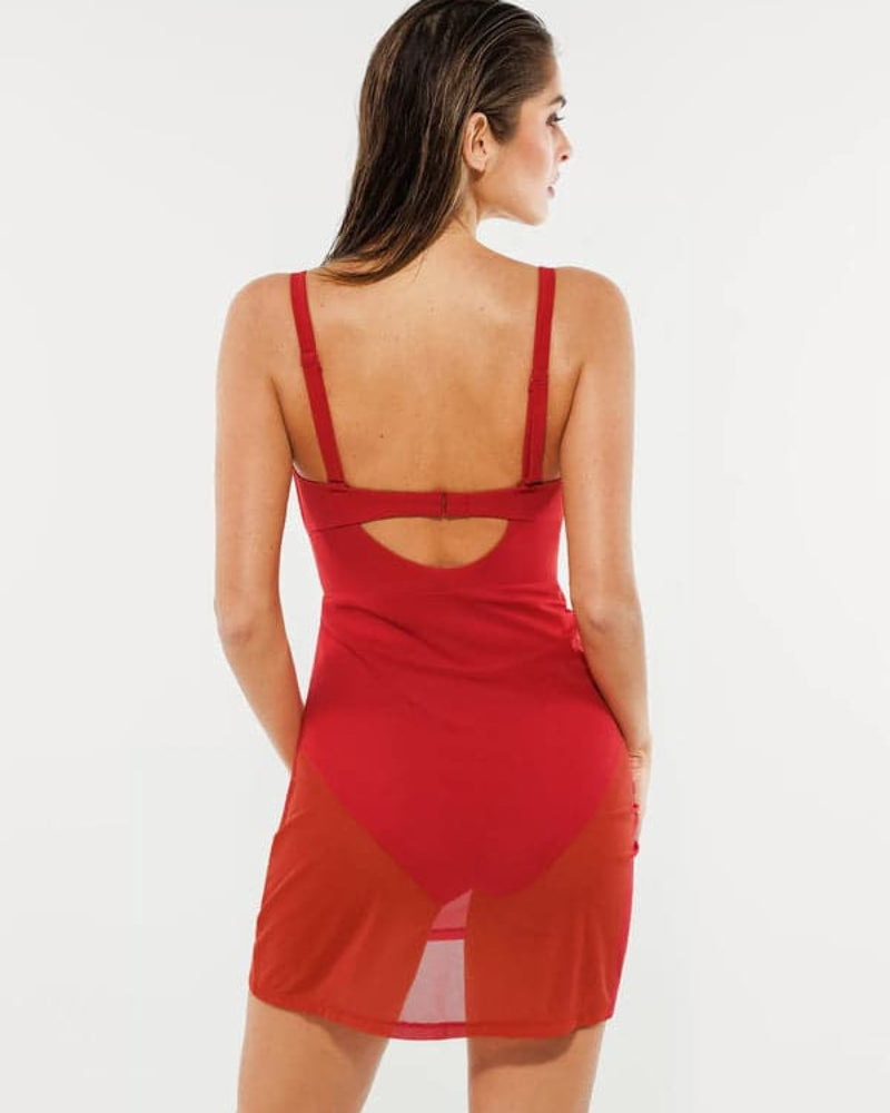 Popilush® Mesh Inset Tie-Side Sculpting One-Piece Swimsuit