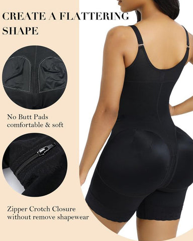 Tummy Control Butt Lifter Shapewear with Zipper