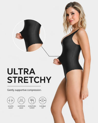 Wireless Plunge Sculpting Thong Bodysuit