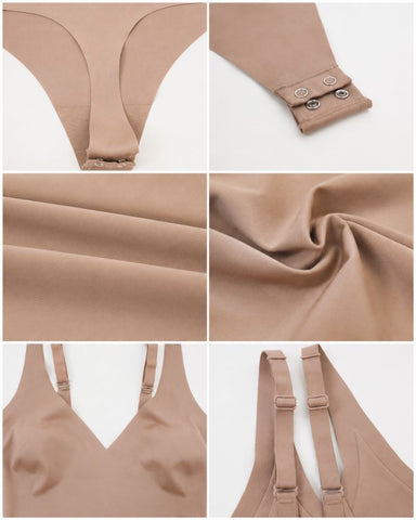 Wireless Plunge Sculpting Thong Bodysuit