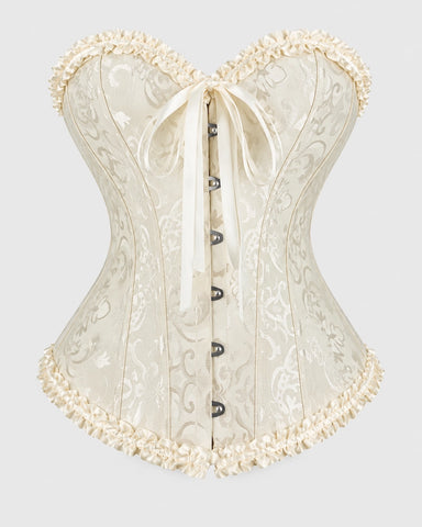Front Closure Lace-Up Overbust Costume Corset Shapewear