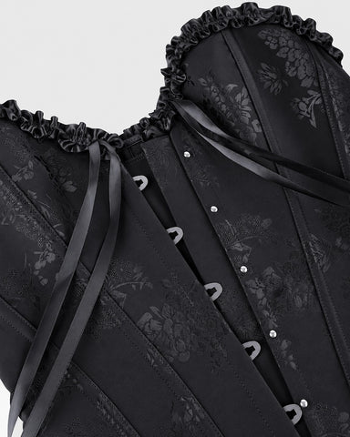 Front Closure Lace-Up Overbust Costume Corset Shapewear