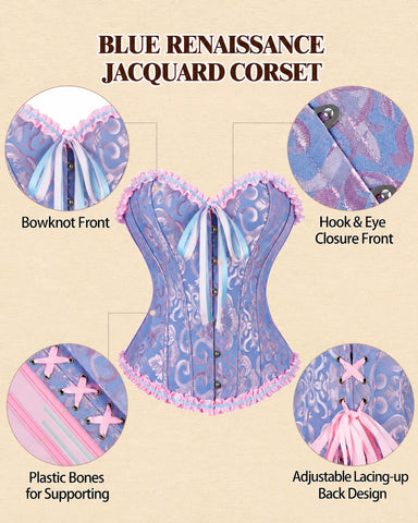 Front Closure Lace-Up Overbust Costume Corset Shapewear