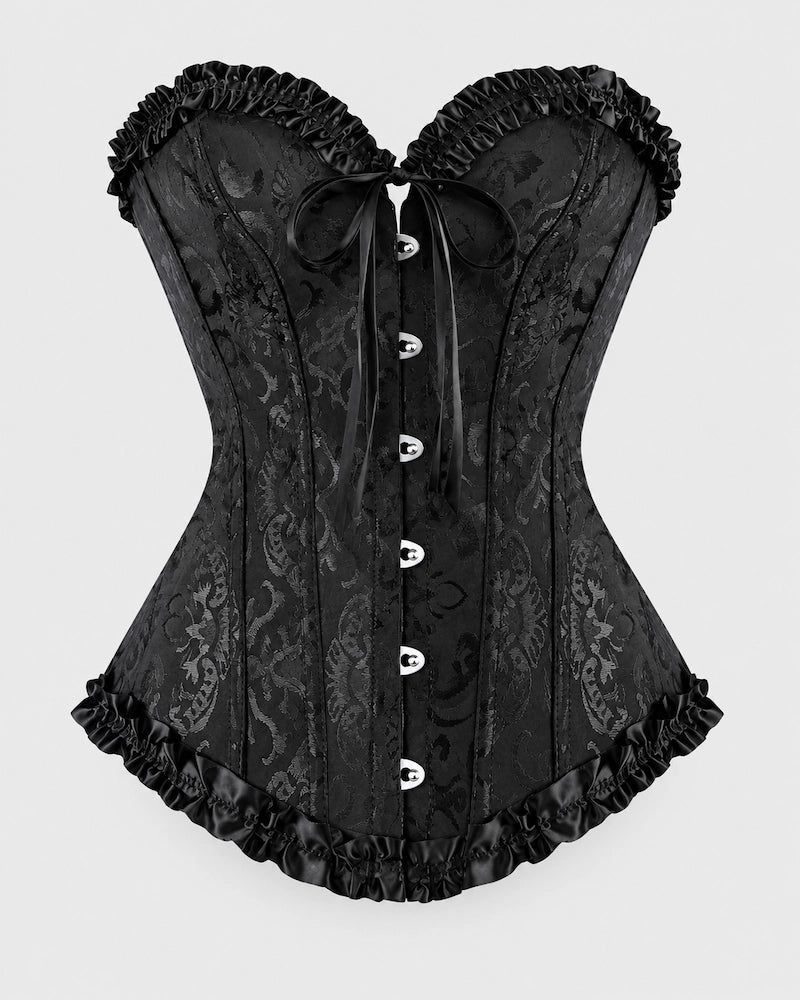 Front Closure Lace-Up Overbust Costume Corset Shapewear