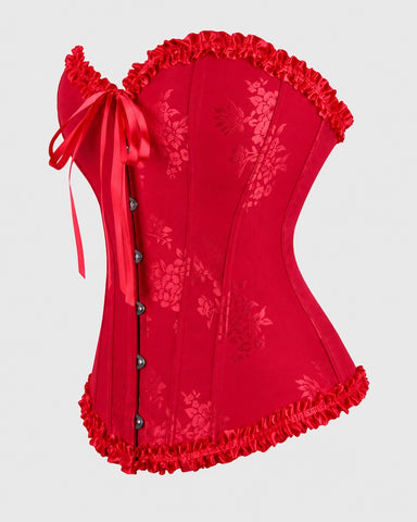 Front Closure Lace-Up Overbust Costume Corset Shapewear