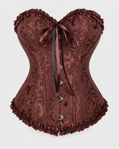 Front Closure Lace-Up Overbust Costume Corset Shapewear