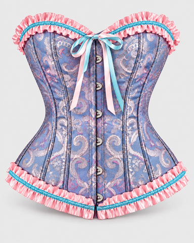 Front Closure Lace-Up Overbust Costume Corset Shapewear
