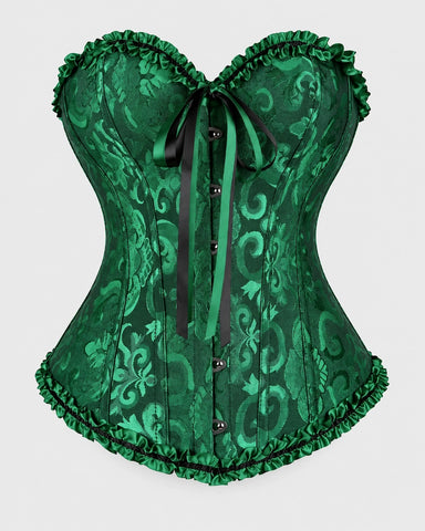 Front Closure Lace-Up Overbust Costume Corset Shapewear