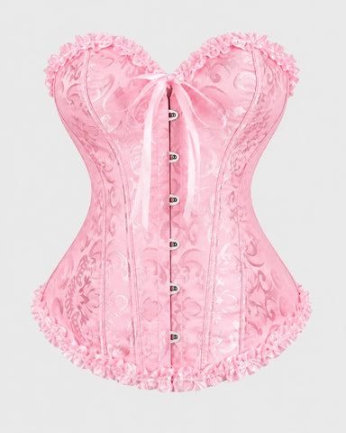 Front Closure Lace-Up Overbust Costume Corset Shapewear