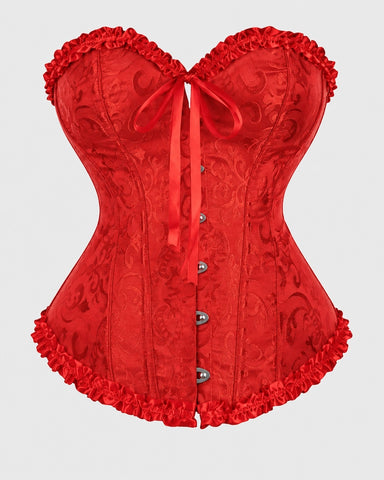 Front Closure Lace-Up Overbust Costume Corset Shapewear