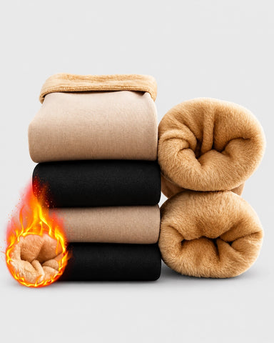 Thick Fleece Lined Warm Crew Socks - 6 Pairs