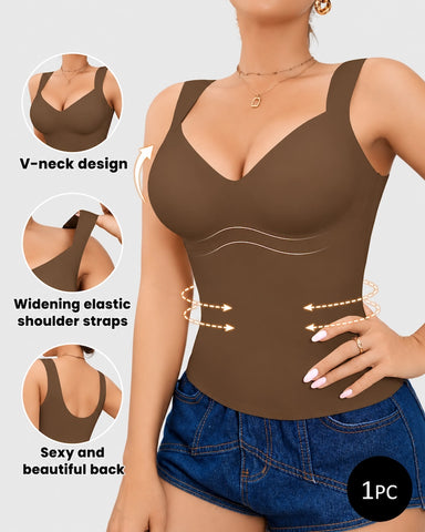 Molded Cup Seamless Tummy Control Tank Top
