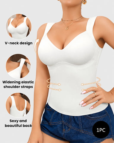 Molded Cup Seamless Tummy Control Tank Top