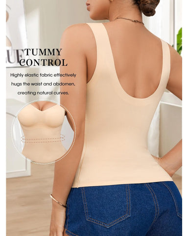 Molded Cup Seamless Tummy Control Tank Top