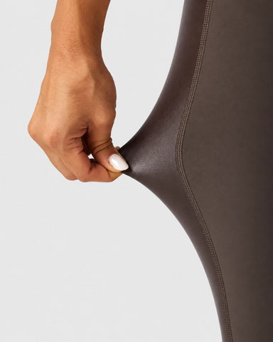 High Waisted Stretchy PU Tummy Control Yoga Leggings with Pocket