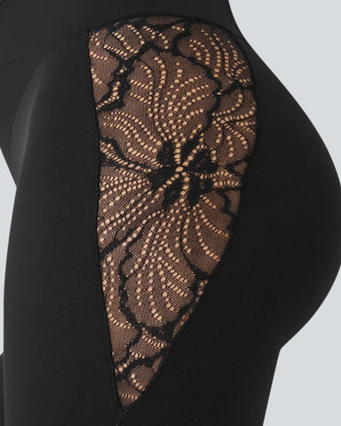 High-Waist Tummy Control Butt Lifting Lace Leggings