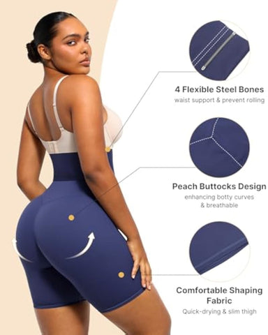 SHAPECURVE Women High Waist Leggings Tummy Control ElasticFuse Waistband Shaping Leggings Waist Trainer Yoga Pants