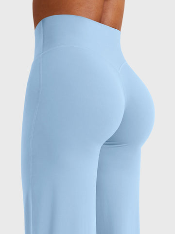 Leggings High-Waist Straight-Leg No Front Seam Buttery Soft Gym Yoga Pants for Women Fitness Tights