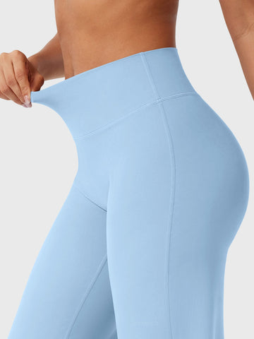 Leggings High-Waist Straight-Leg No Front Seam Buttery Soft Gym Yoga Pants for Women Fitness Tights