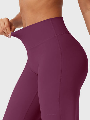 Leggings High-Waist Straight-Leg No Front Seam Buttery Soft Gym Yoga Pants for Women Fitness Tights