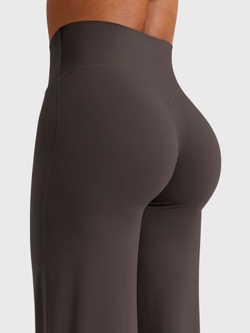 Leggings High-Waist Straight-Leg No Front Seam Buttery Soft Gym Yoga Pants for Women Fitness Tights