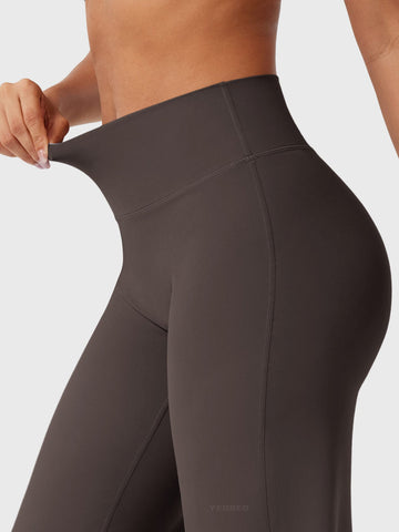 Leggings High-Waist Straight-Leg No Front Seam Buttery Soft Gym Yoga Pants for Women Fitness Tights