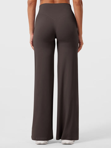 Leggings High-Waist Straight-Leg No Front Seam Buttery Soft Gym Yoga Pants for Women Fitness Tights