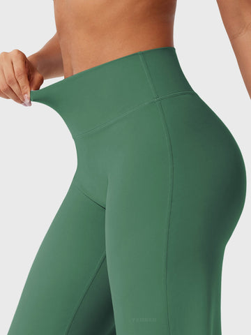 Leggings High-Waist Straight-Leg No Front Seam Buttery Soft Gym Yoga Pants for Women Fitness Tights