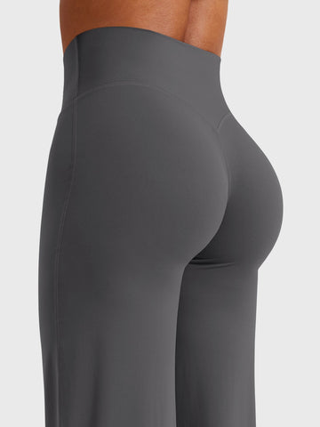 Leggings High-Waist Straight-Leg No Front Seam Buttery Soft Gym Yoga Pants for Women Fitness Tights