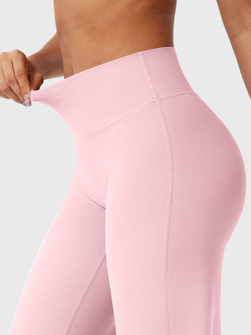 Leggings High-Waist Straight-Leg No Front Seam Buttery Soft Gym Yoga Pants for Women Fitness Tights