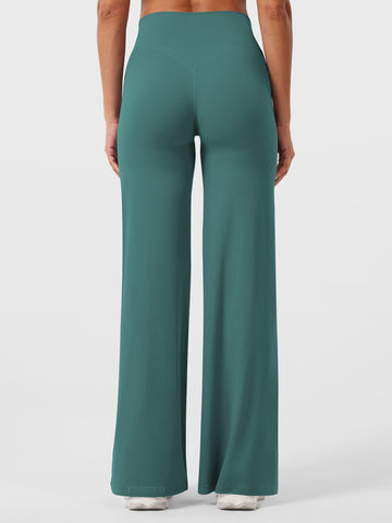 Leggings High-Waist Straight-Leg No Front Seam Buttery Soft Gym Yoga Pants for Women Fitness Tights