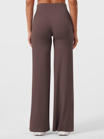 Leggings High-Waist Straight-Leg No Front Seam Buttery Soft Gym Yoga Pants for Women Fitness Tights