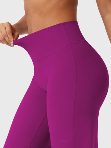 Leggings High-Waist Straight-Leg No Front Seam Buttery Soft Gym Yoga Pants for Women Fitness Tights