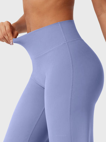 Leggings High-Waist Straight-Leg No Front Seam Buttery Soft Gym Yoga Pants for Women Fitness Tights
