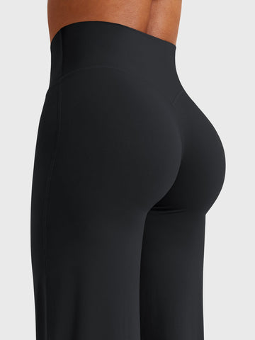 Leggings High-Waist Straight-Leg No Front Seam Buttery Soft Gym Yoga Pants for Women Fitness Tights